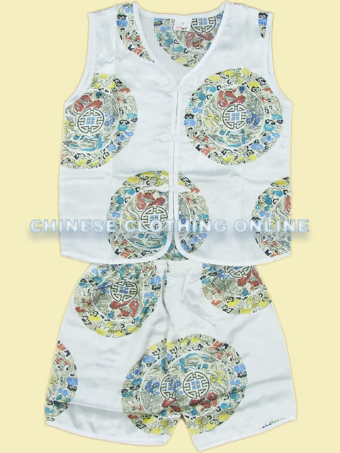 Boy's Short-sleeve Longevity Mandarin Suit (RM)
