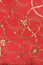 Fabric - See-through Embroidery Gauze (Red)