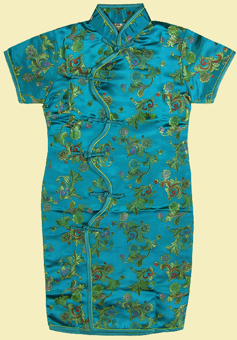 Girl's Morning Glory Cheongsam Dress