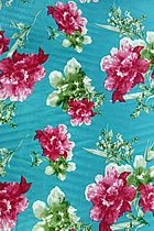 Fabric - Floral Imitation Silk (Multicolor)