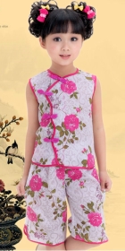 Girl's Floral Mandarin Suit (RM)