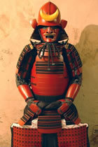 日本武士甲胄-桃形兜新月前立赤備（定做）