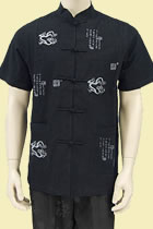 Men's Short-sleeve Mandarin Shirt (RM)