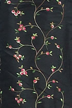 Fabric - Fleuret Embroidery Chameleon Thai Silk (Purple)