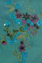 Fabric - Fleuret Embroidery Chameleon Thai Silk (Purple)