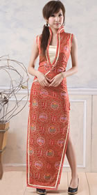 Sleeveless Bareback Long-length Cheongsam (CM)