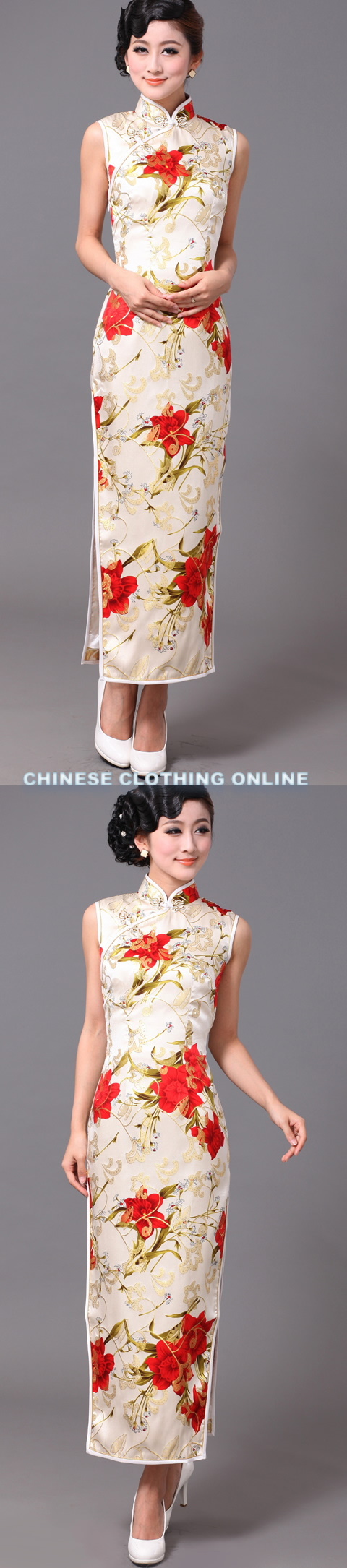 sleeveless cheongsam top