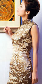 Sleeveless Long-length Cheongsam (CM)