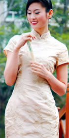 Cup-sleeve Short-length Cheongsam (CM)
