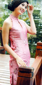Cut-in Shoulders Short-length Cheongsam (CM)