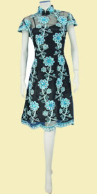 Bargain- Cup-sleeve Mid-length Cheongsam