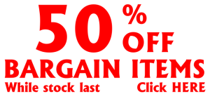 70% OFF for BARGAIN ITEMS