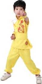 Kid's Dragon Embroidery Kung Fu Uniform with Sash (RM)