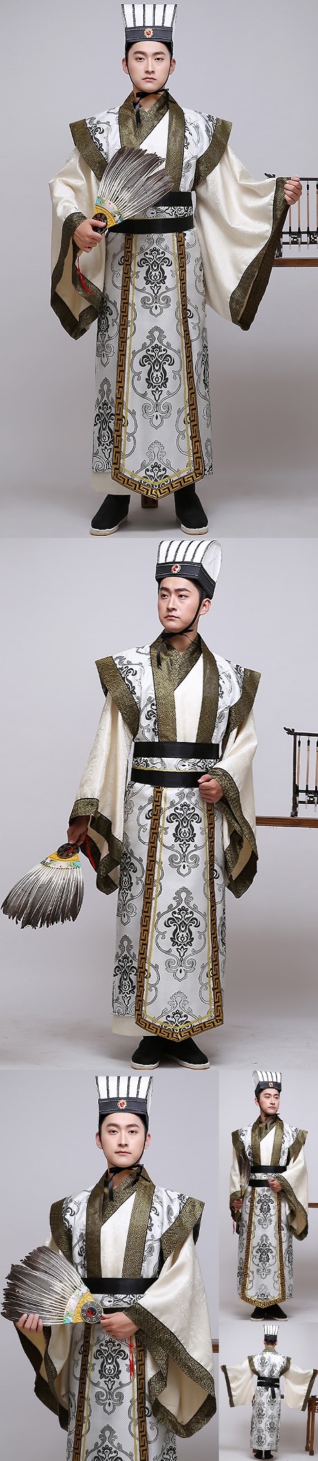 Han Scholar-bureaucrat Court Dress w/ Crown (RM)