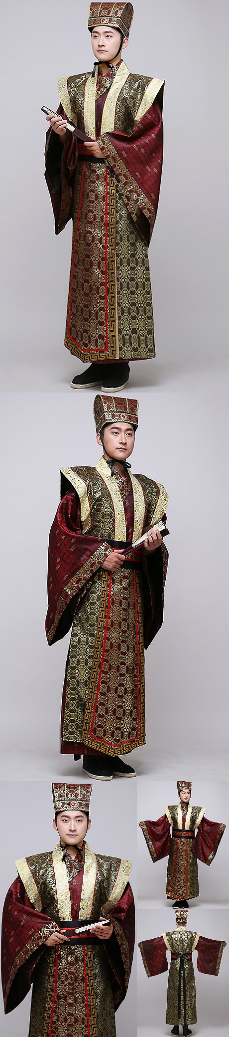 Han Scholar-bureaucrat Court Dress w/ Crown (RM)