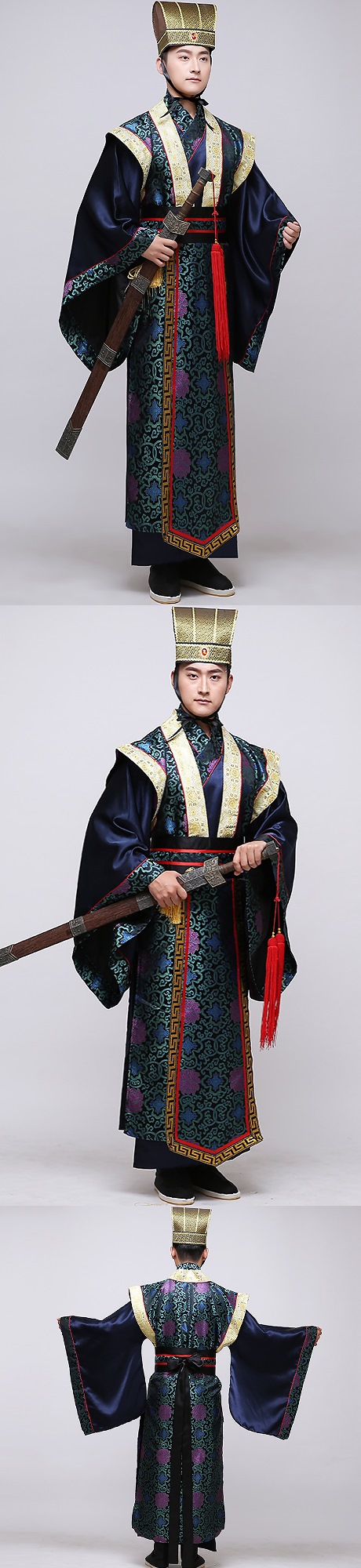 Han Scholar-bureaucrat Court Dress w/ Crown (RM)