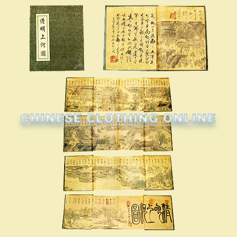 Silk Painting Album - Qinming Shang He Tu