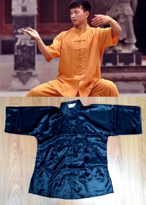 Bargain - Mandarin Collar Short-sleeve Kung Fu Shirt (CM)