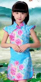 Girl's Floral Cheongsam Dress (RM)