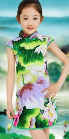 Girl's Floral Cheongsam Dress (RM)