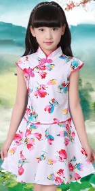 Girl's Floral Cheongsam Dress (RM)