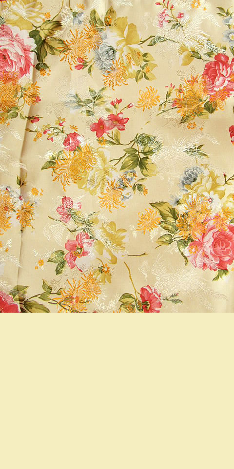 Fabric - Camellia & Small Phoenix Brocade