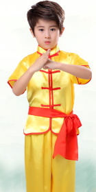 Kid's Short-sleeve Kung Fu Uniform with Sash (RM)