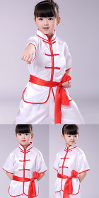 Kid's Short-sleeve Kung Fu Uniform with Sash (RM)