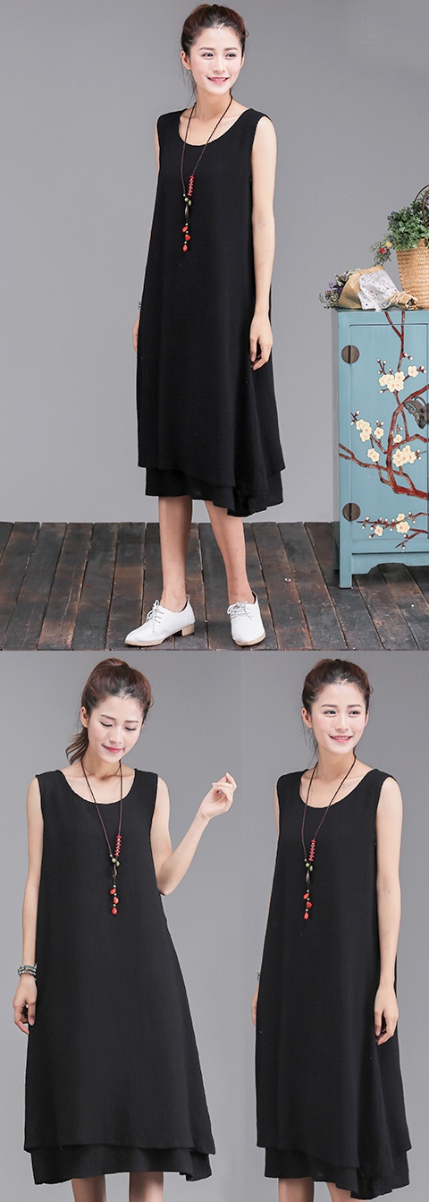 Ethnic Countryside Style Leisure Linen Dress (RM)