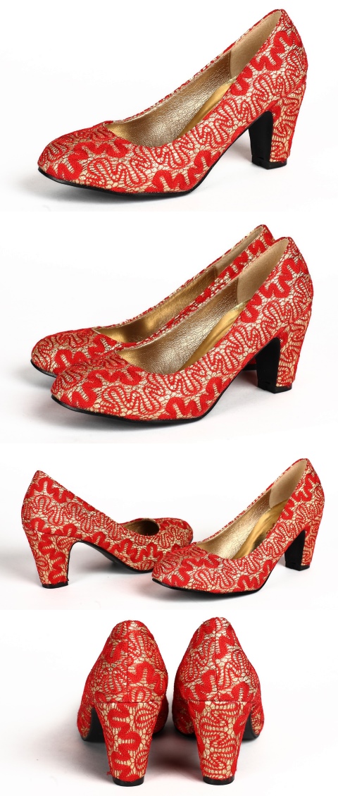 High Heel Lace Vamp Shoes