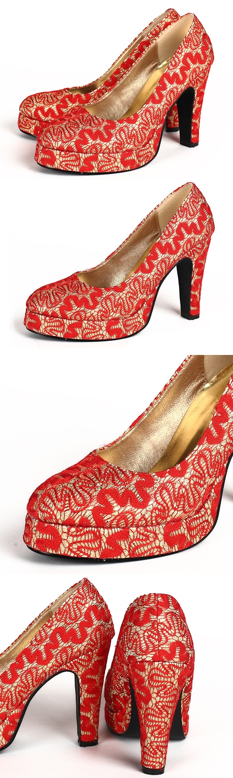 High Heel Lace Vamp Shoes