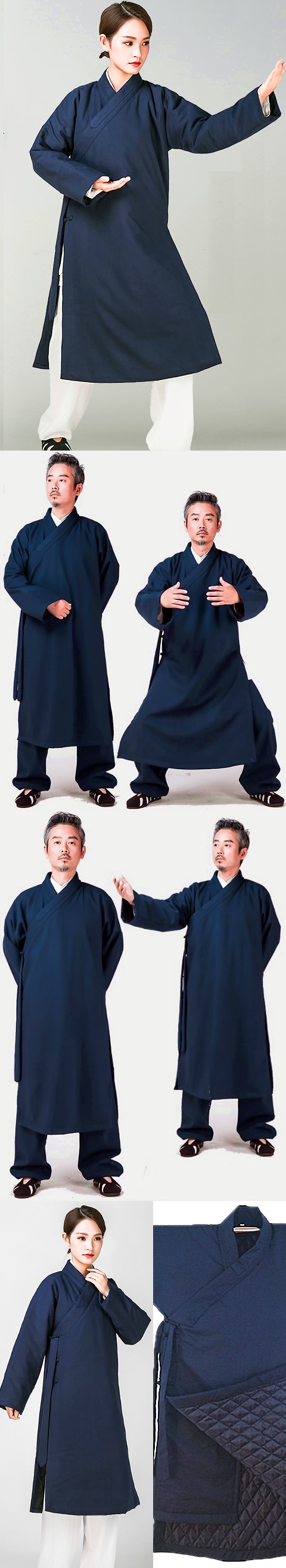 Wudang Taoist Long Wadded Winter Coat  (RM)