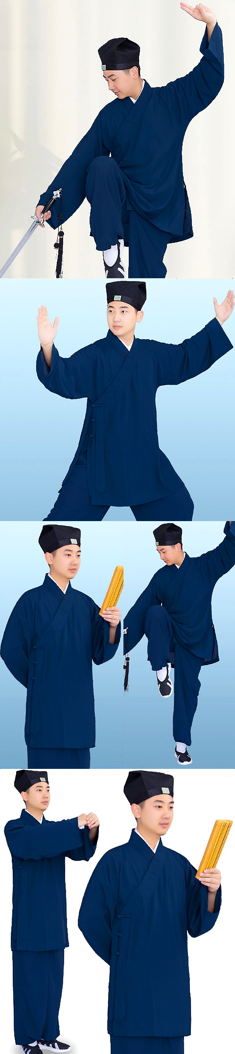 Wudang Taoist Open-cuff Short Robe (RM)