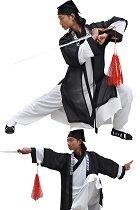 Wudang Taoist Gauze Manteau (Great Wall Grid Purfle) (RM)