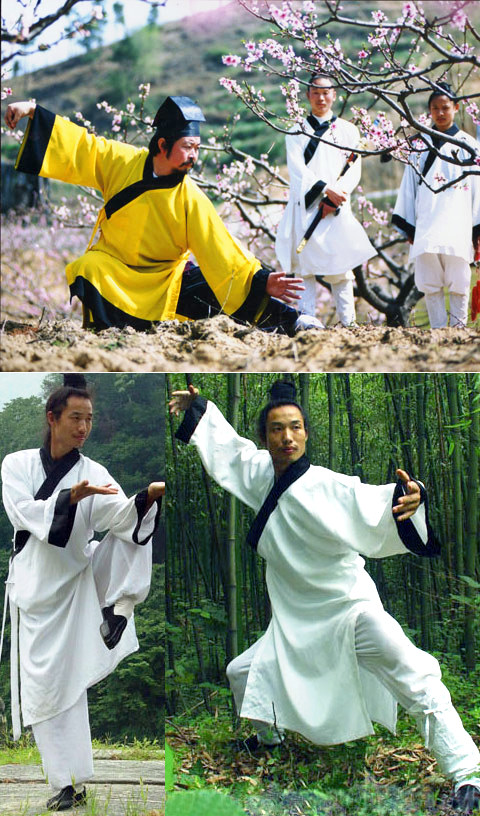 Wudang Taoist Long Robe with Open Cuffs (dual-color) (CM)