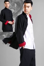 Mandarin Reversible Linen-cotton Jacket (RM)