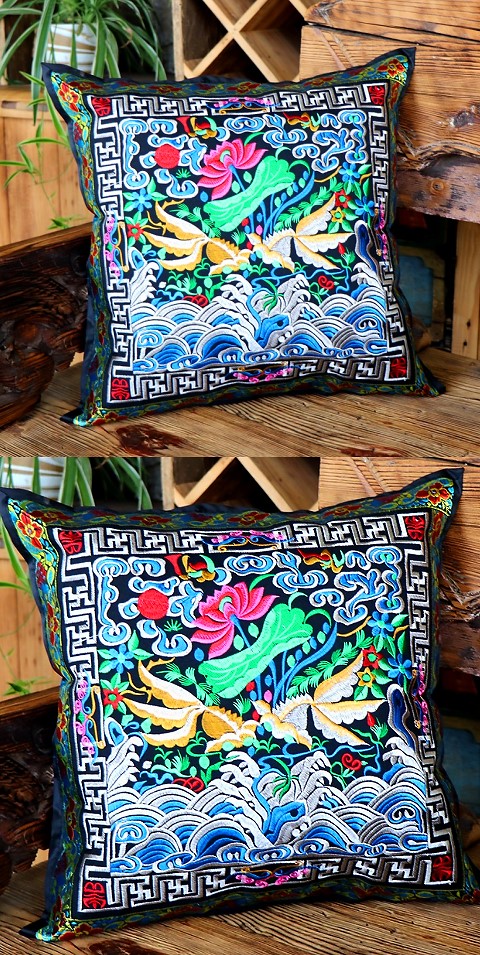 Chinese Ethnic Embroidery Cushion Cover