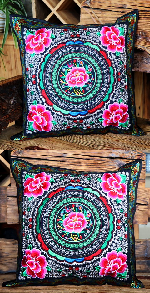 Chinese Ethnic Embroidery Cushion Cover