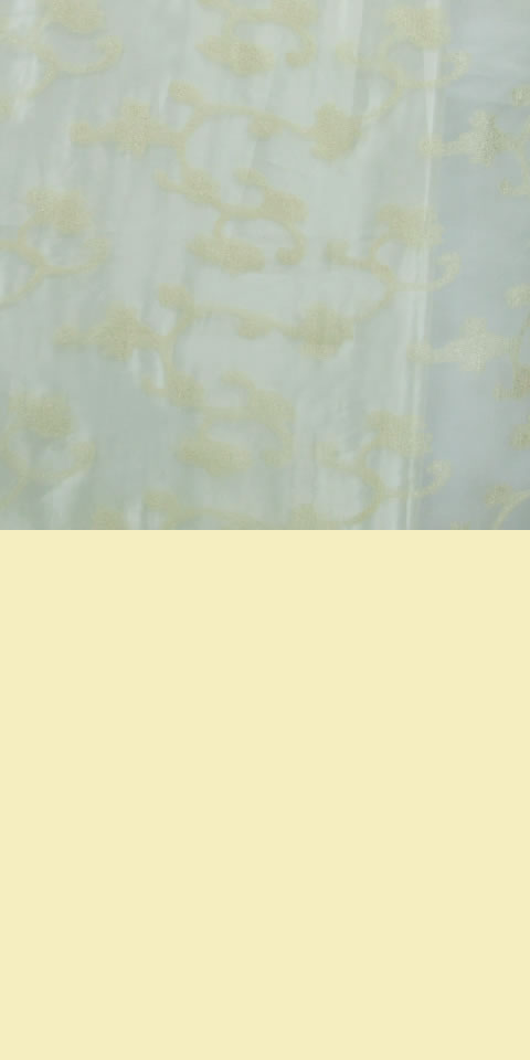 面料 - 透視繡花網紗（黃色）