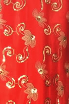 Fabric - See-through Embroidery Gauze (Red)
