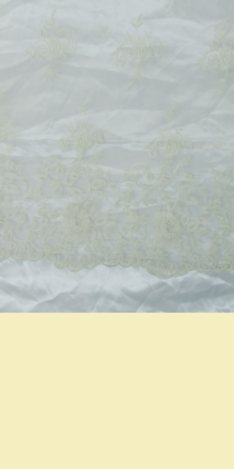 Fabric - See-through Embroidery Gauze (Ivory)