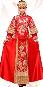 Red Evening-dress / Bridal Skirt Suit