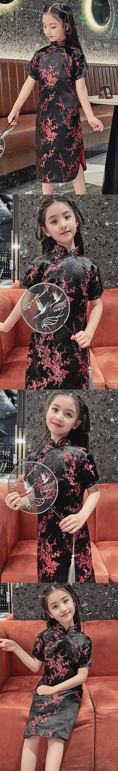 Girl's Plumb Blossoms Cheongsam Dress (RM)