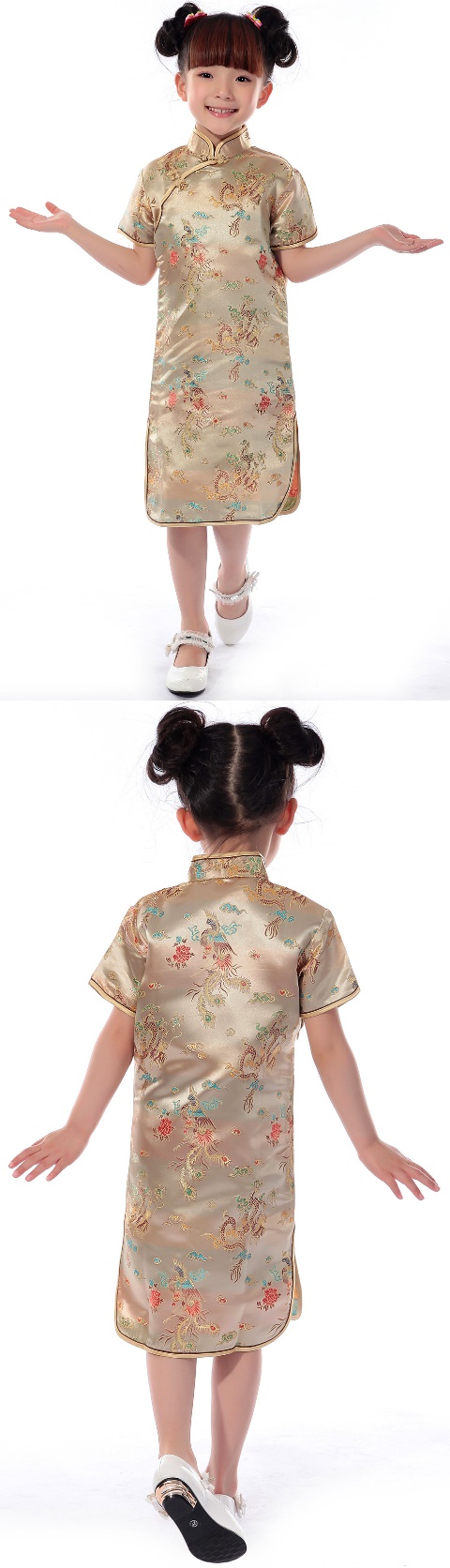 Girl's Dragon & Phoenix Cheongsam Dress (RM)