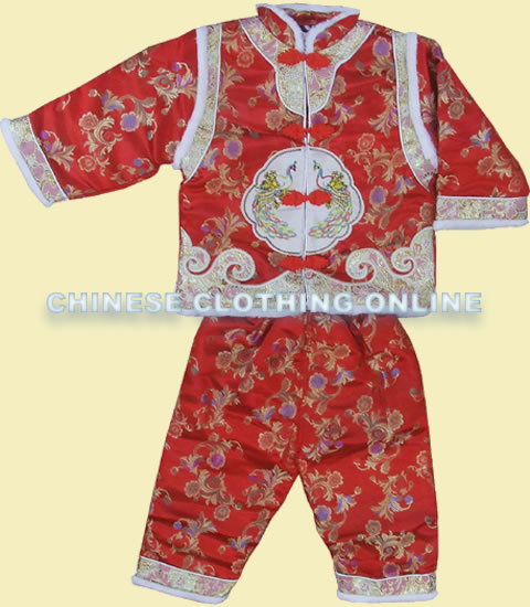 Girl's Brocade Wadded Mandarin Suit (RM)