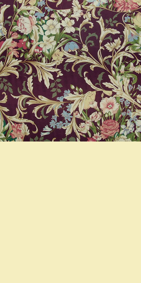 Fabric - Floral Imitation Silk (Multicolor)