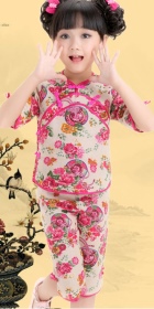 女童印花中式套裝 (成衣)