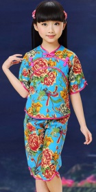 女童印花中式套裝 (成衣)
