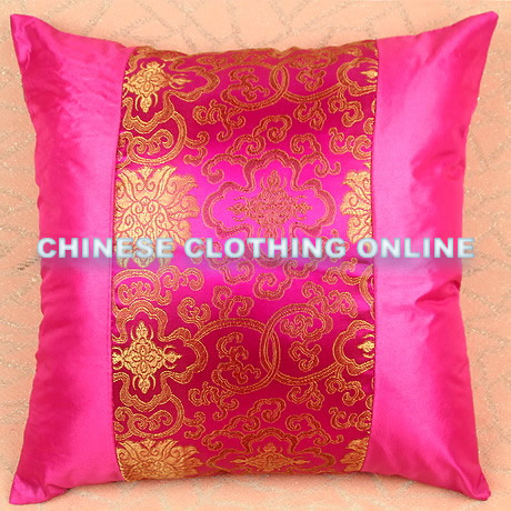 Chinese Ethnic Lotus Embroidery Cushion Cover