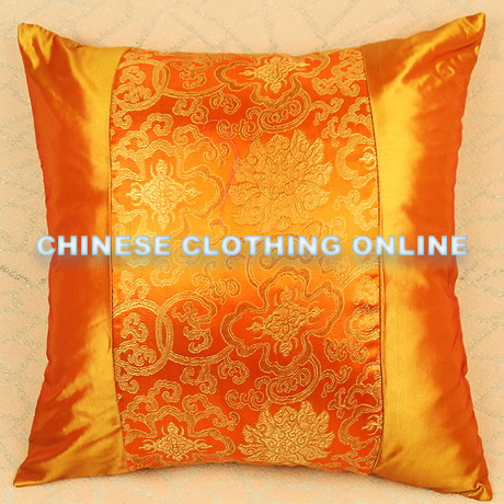 Chinese Ethnic Lotus Embroidery Cushion Cover